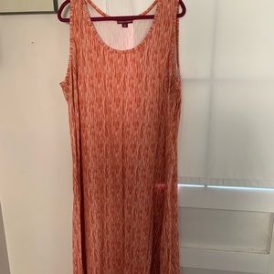 JESSICA LONDON Size 24 orange and white maxi dress